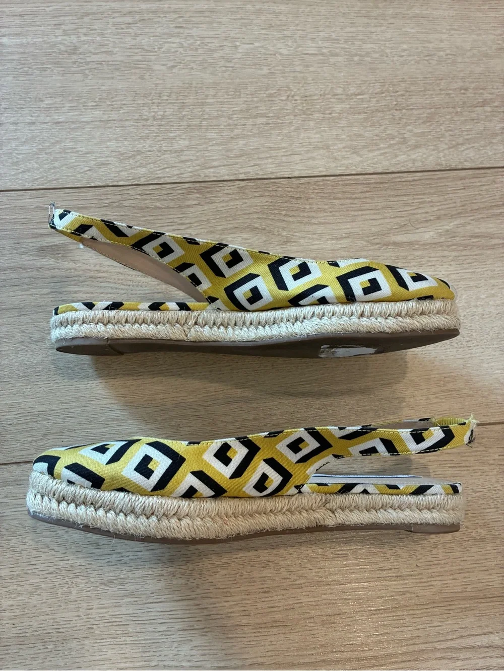 Diane Von Furstenberg Women’s Slingback Flat Espadrilles Yellow Size 7
